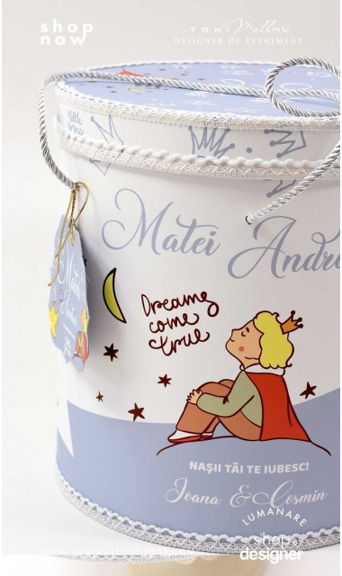 Trusou de botez cu broderie personalizata pentru baieti, Micul print, Le petit prince  4